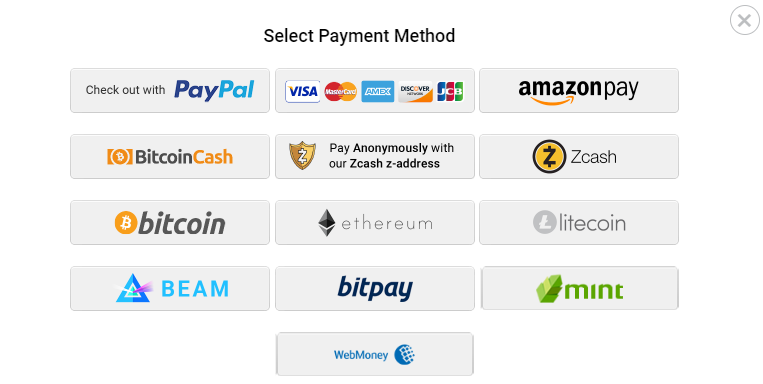 PIA VPN payment methods