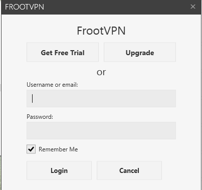 FrootVPN program login