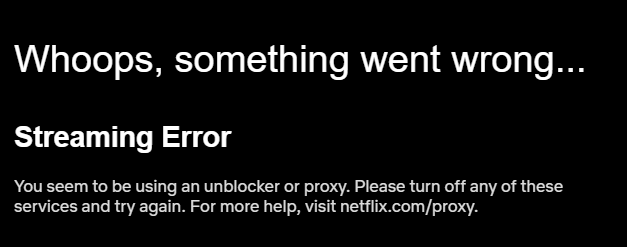 Netflix does not work