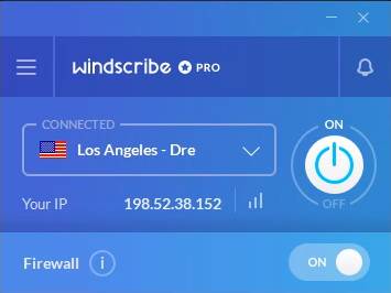 windscribe vpn connected