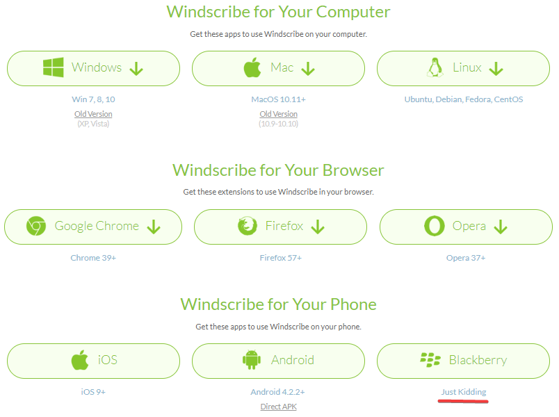 windscribe compatibility and devices