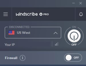 Windscribe app pro interface