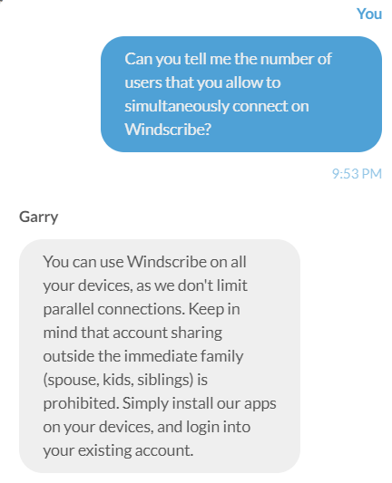 windscribe vpn support chatbot