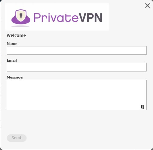 PrivateVPN contact form