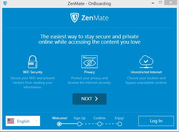 ZenMate VPN onboarding