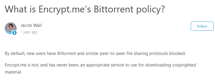 torrent policy