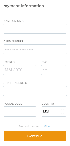 payment form