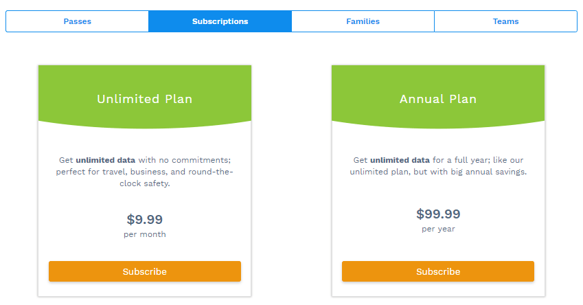 subscription prices