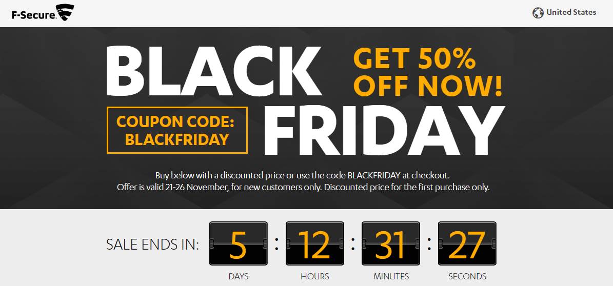 F-Secure Freedome black friday discount code