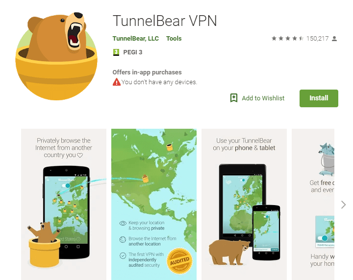 TunnelBear VPN for Android