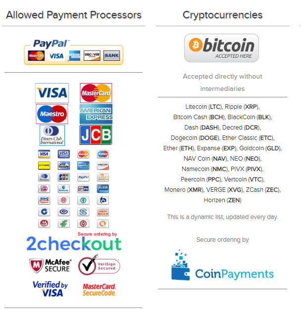 airvpn various payment methods