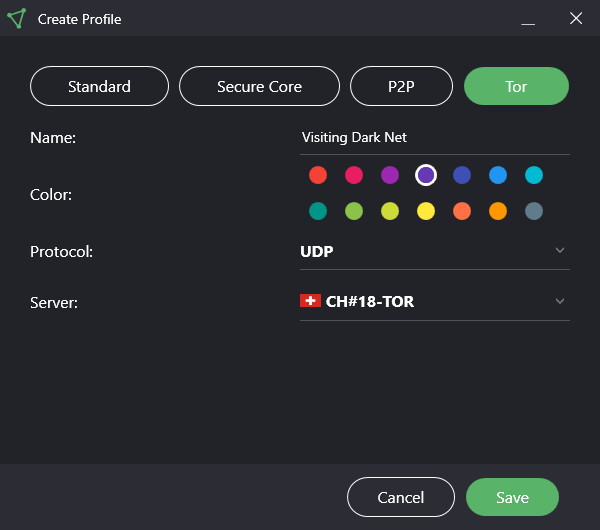 VPN custom profiles