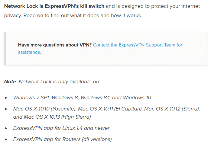 expressvpn network lock kill switch