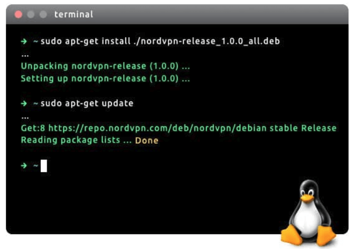 NordVPN Linux command line