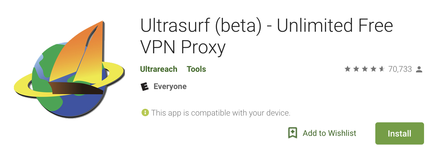 Ultrasurf VPN Google Play
