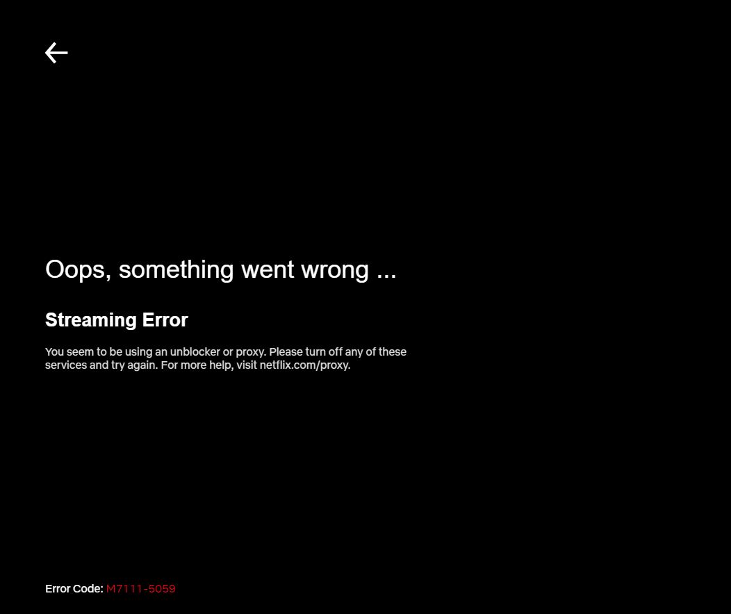 Tuxler VPN Netflix fail
