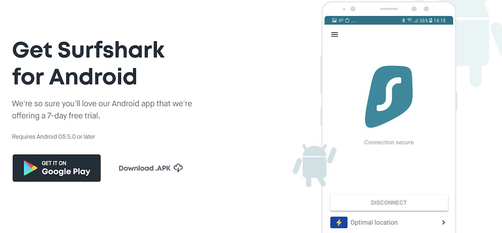 surfshark vpn android app