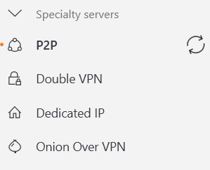 specialty server option