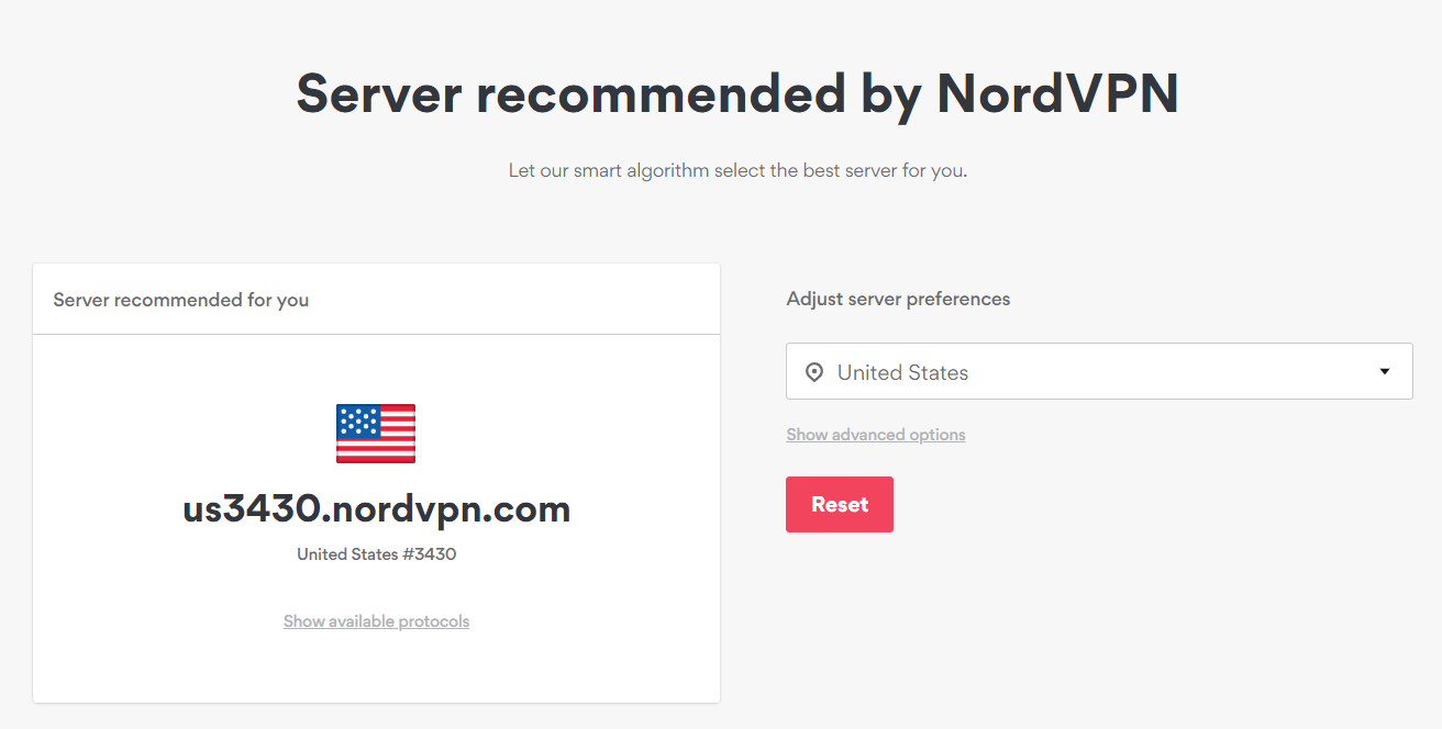 nordvpn recommended server